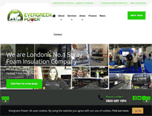 Tablet Screenshot of evergreenpoweruk.com